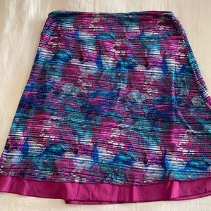 Size L Athletic Skirt Fuscia Watercolor